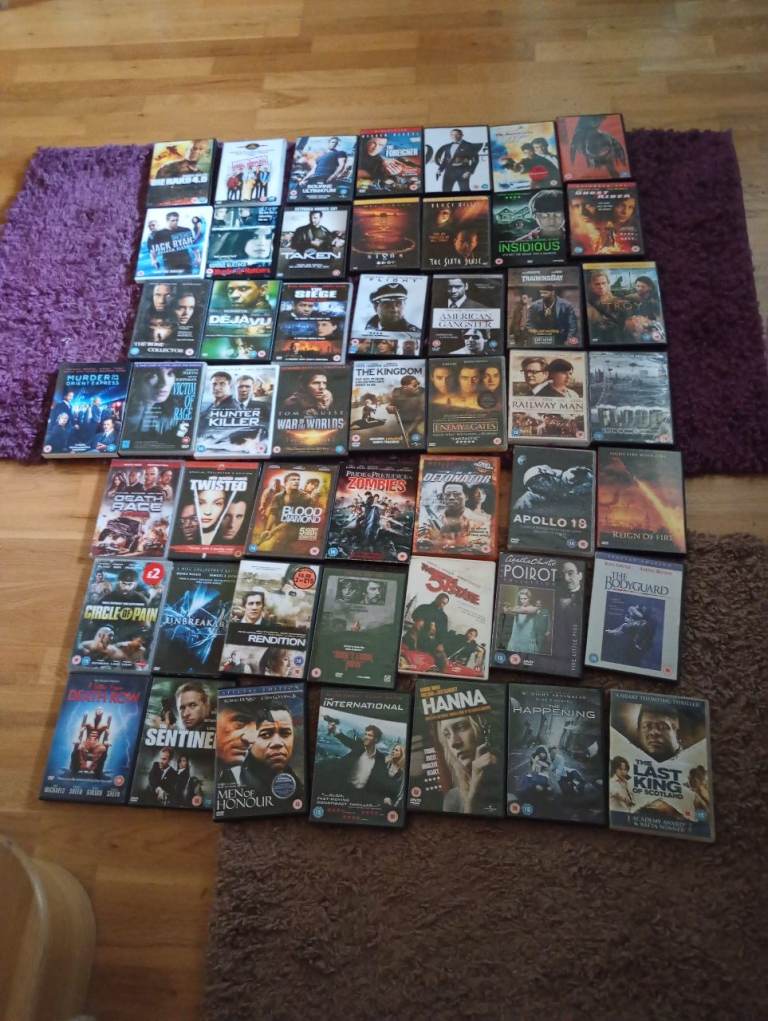 50 Assorted Action Packed DVD's