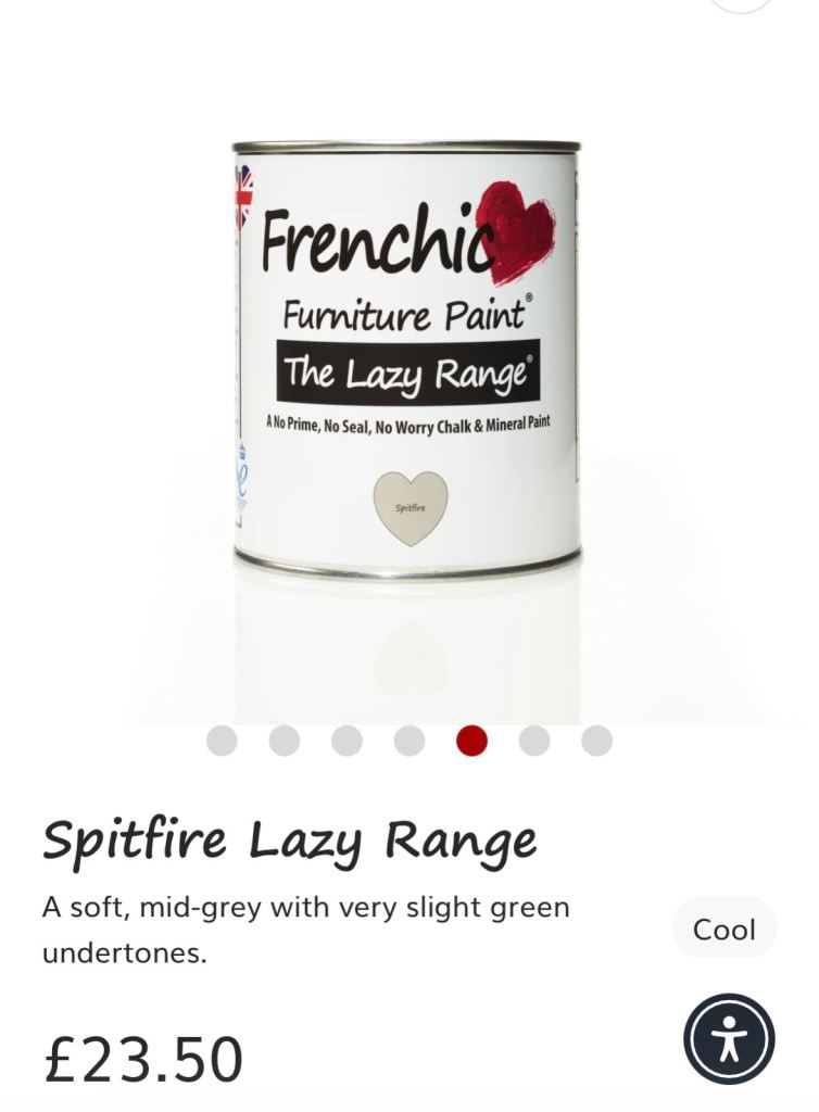 Frenchic Furniture Paint 'Spitfire' Lazy Range – New, Mid-Grey