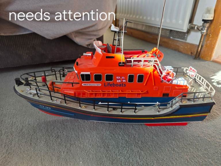 x2 RNLI Severn class lifeboat RC boats - 1 spares only, 1 needs attention. Read description