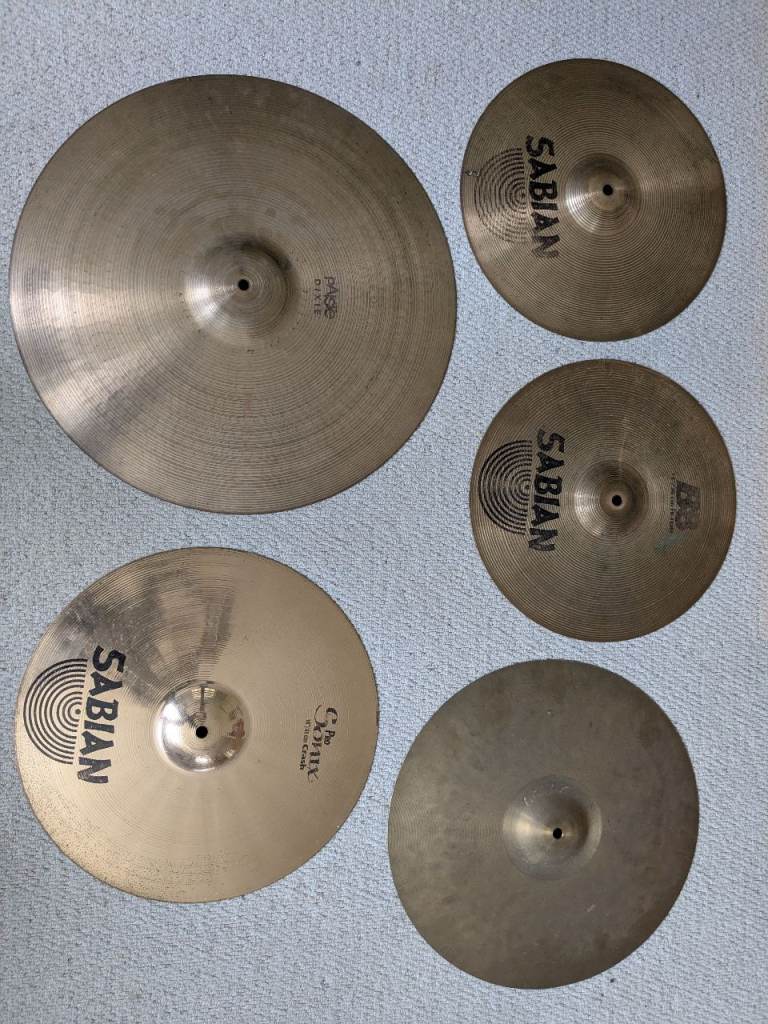 5 x Cymbals, Paiste / Sabian etc.