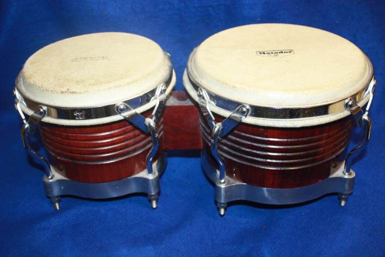 LP Matador Bongo Drums Dark Brown 7.1/4in + 8.5/8in Heads ~ Silver Hardware ~ £100 ono