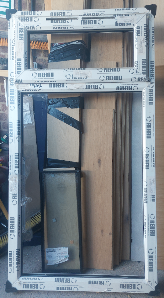 New White uPVC REHAU Double Glazed Window