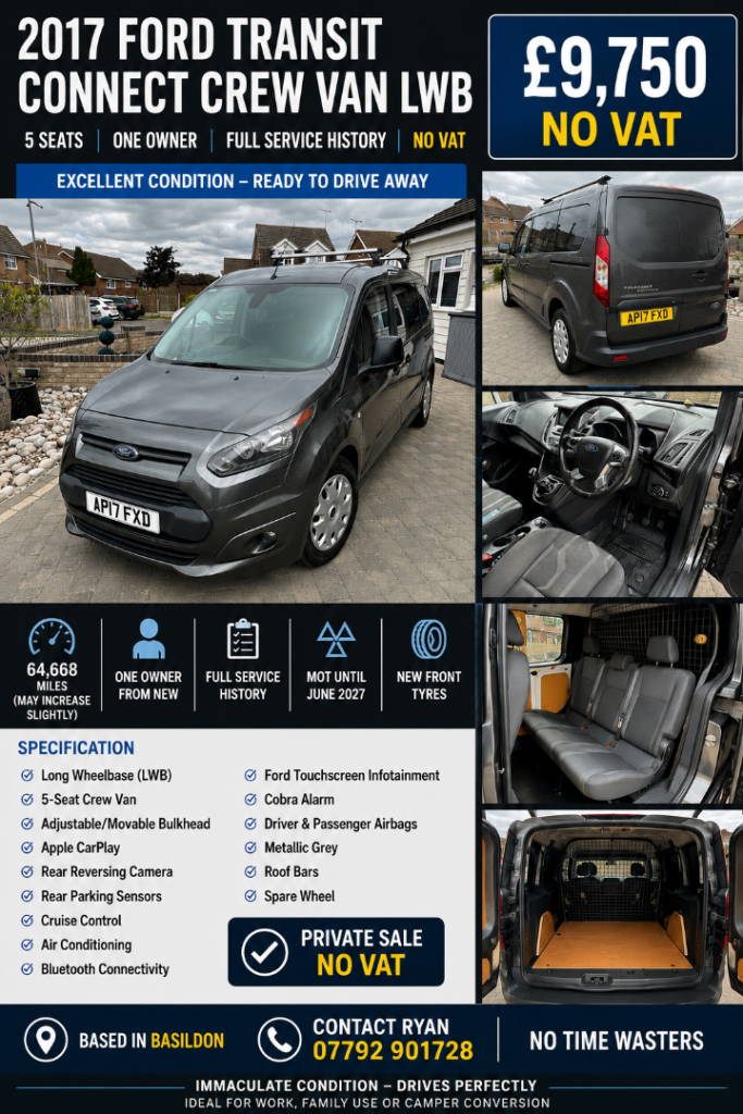 Ford, TRANSIT CONNECT, Crew Van  Manual, 1498 (cc)