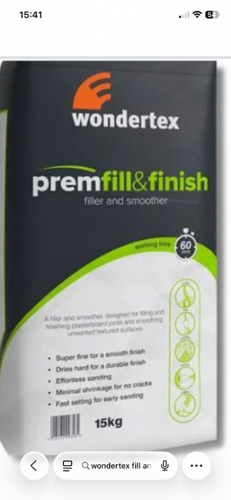 Wondertex Premfill & Finish Filler and Smoother 15kg Bag