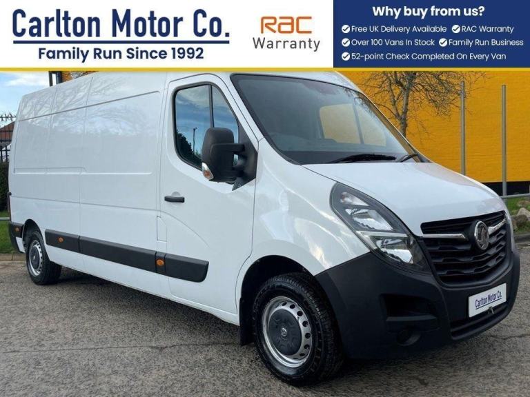 2020 Vauxhall Movano 2.3 L3 H2 F3500 135 BHP (INTERNAL RACKING) LWB PANEL VAN PA