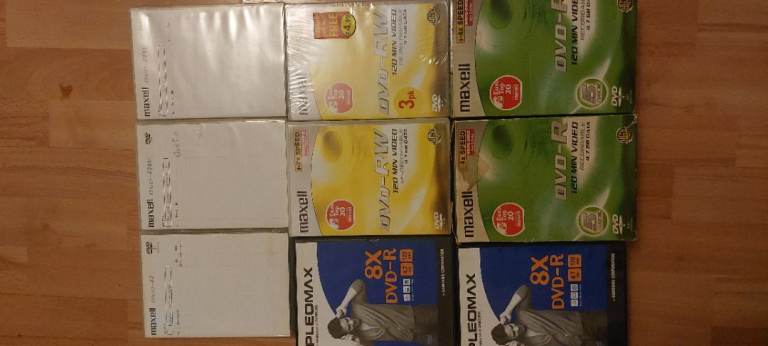 New Maxell DVD-R and DVD+R Discs – Spindle Packs