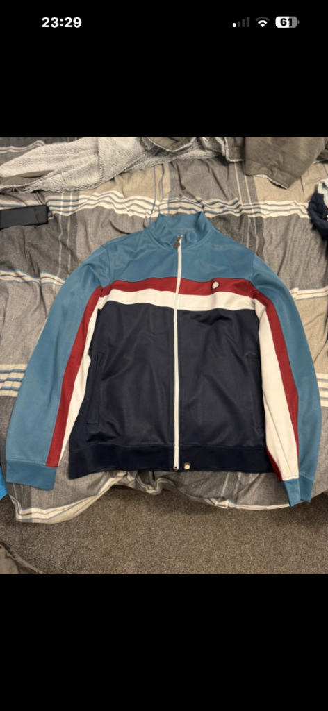 Pretty Green Mens Track Jacket – Size L, Multicoloured