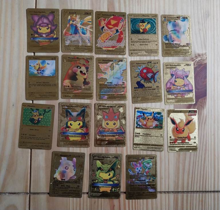 Gold Pokémon Cards £5 each or £30 for the lot