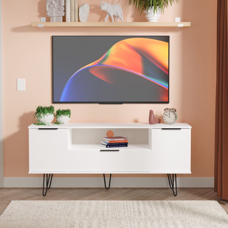 CLEARANCE Hong Kong TV unit - White Matt 