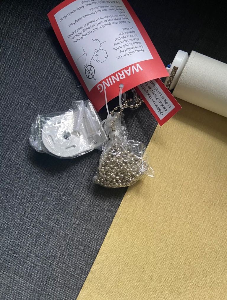 Harrow Mimosa Gold Roller Blind with BlackoutLining
