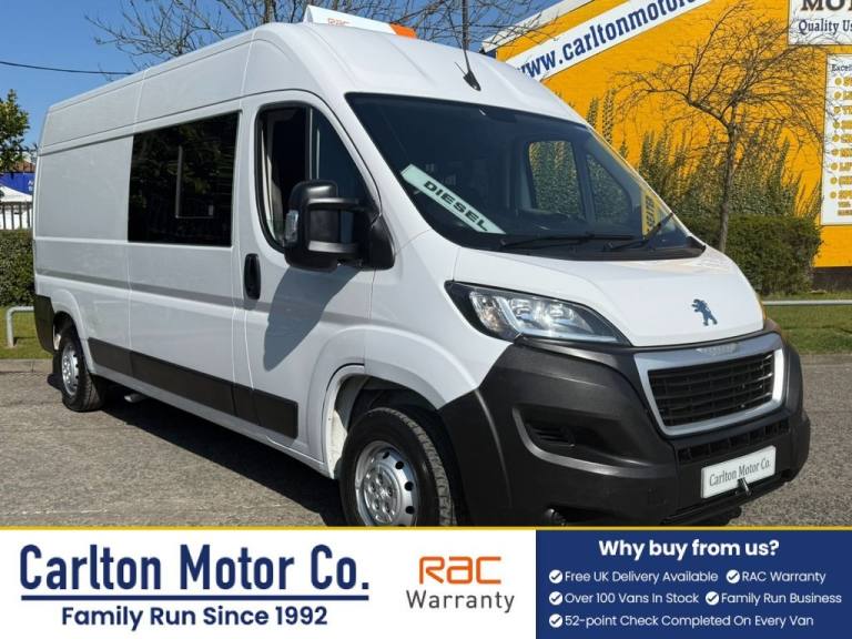 2021 Peugeot Boxer 2.2 BLUEHDI 335 L3H2 6 SEATER WINDOW / CREW / DAY VAN 139 BHP Crew Cab Diesel ...