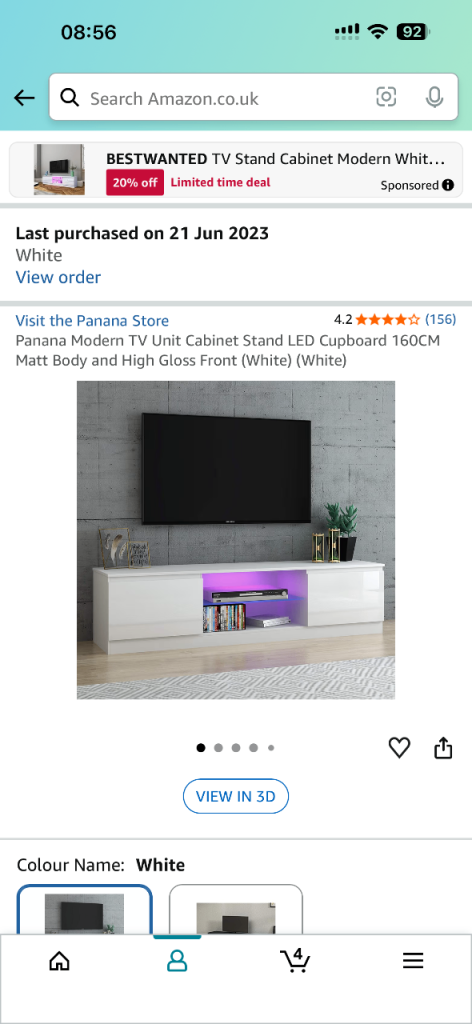 White TV unit