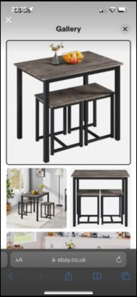 Brand new in box 2 stool dinning set £70