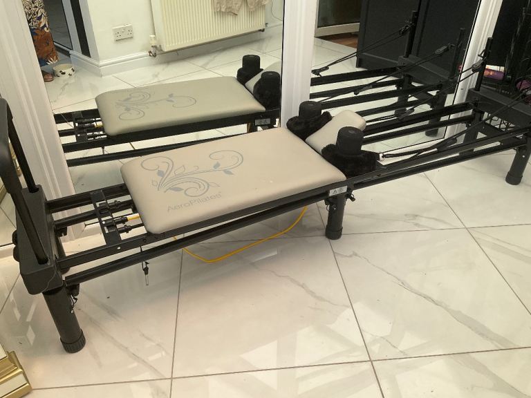 AeroPilates Reformer Machine with Stand, BLACK frame