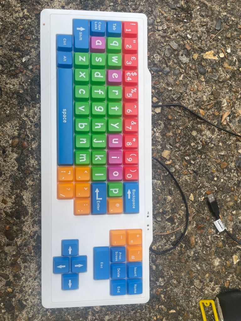 Colourful USB Keyboard for Kids and visually impaired  – Good Condition