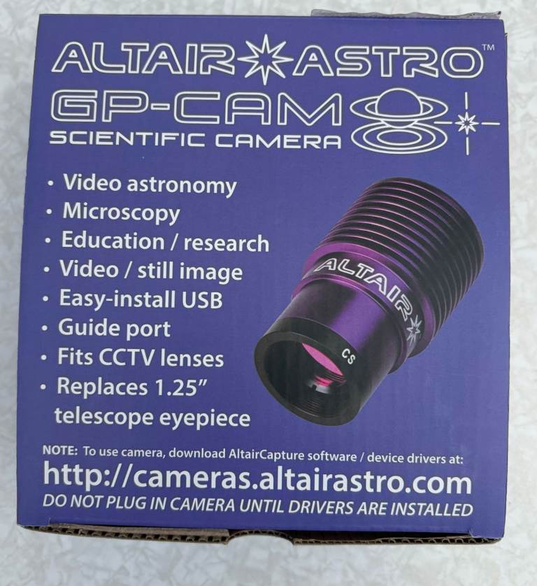 Altair Astro 1.2Mega Pixel Mono Camera