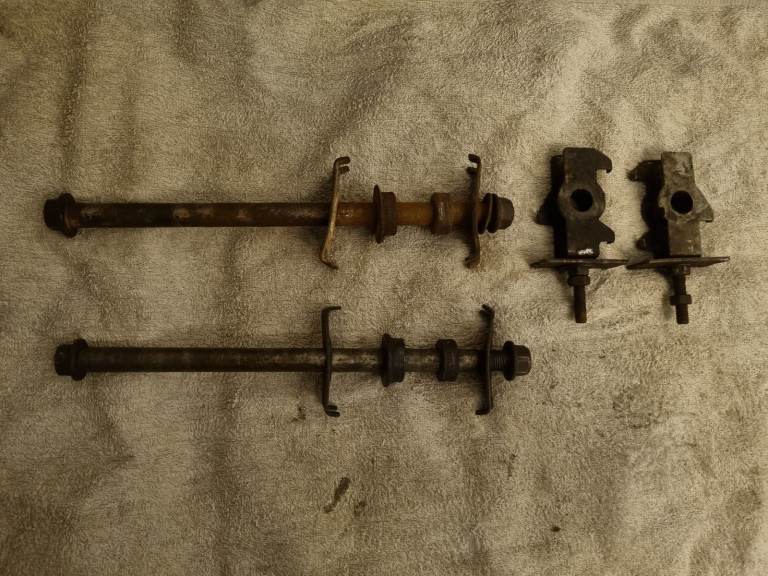 Motorbike Motorcycle Rear Axle Nutbolts chain adjusters wheel spacers ect