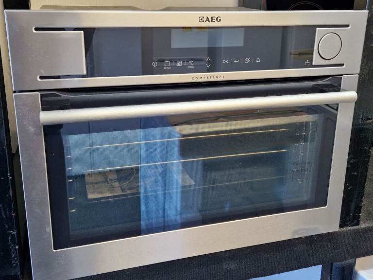 image for AEG Stainless Steel Compact Steam Oven + Fan Oven / Grill Combi + 3 Month Guarantee