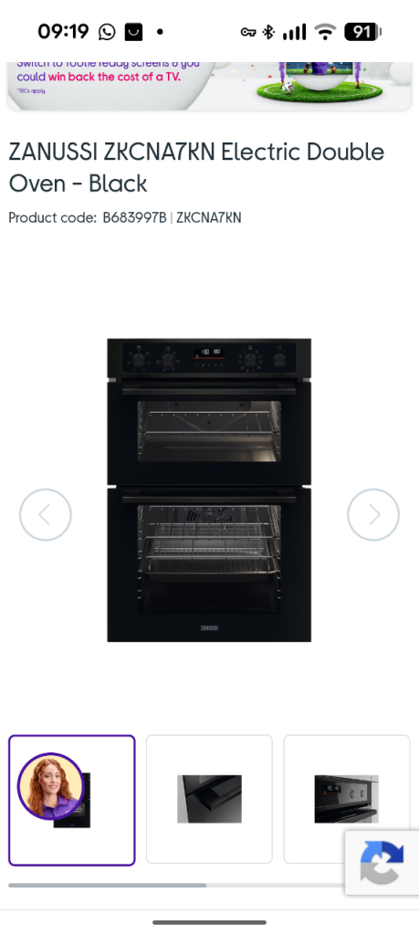 Electric Double Oven with AirFry 