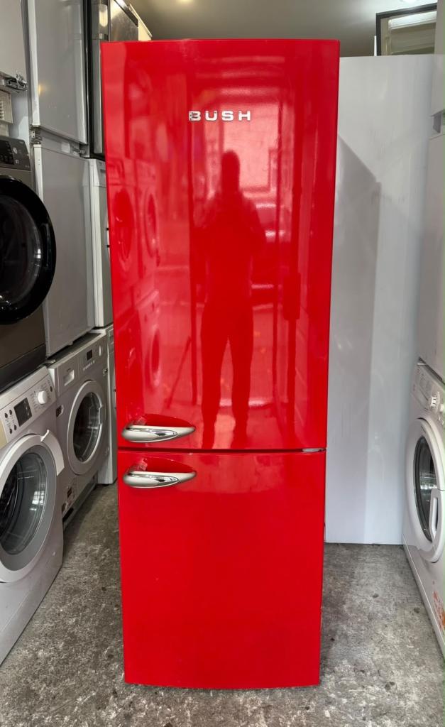 Bush Red Colour Freestanding Fridge Freezer With Free Delivery 🚚 