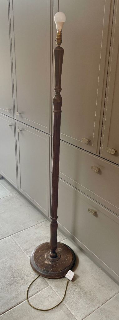 Vintage wooden standard / floor lamp