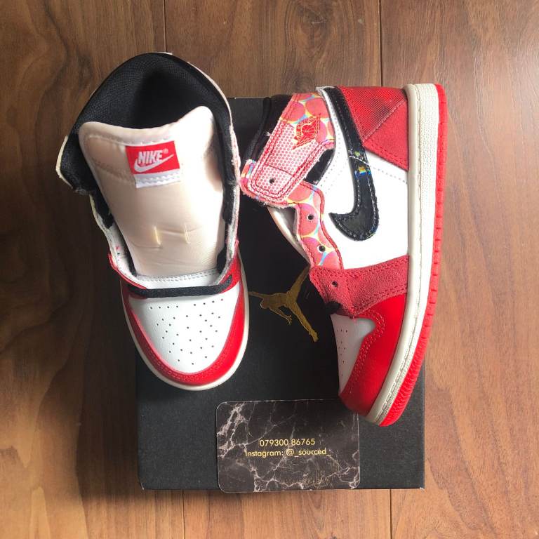 Nike Air Jordan 1 Spiderman (TD) UK size 8.5 / 9c / 15cm
