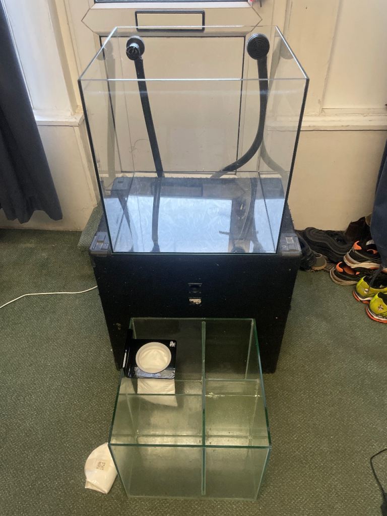 TMC signature range 45cm cube aquarium and sump (marine, reef tank)