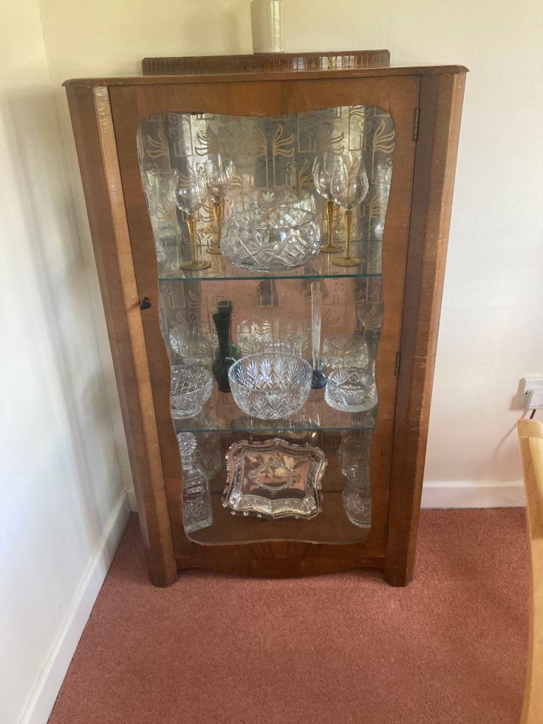 Vintage glass display cabinet 