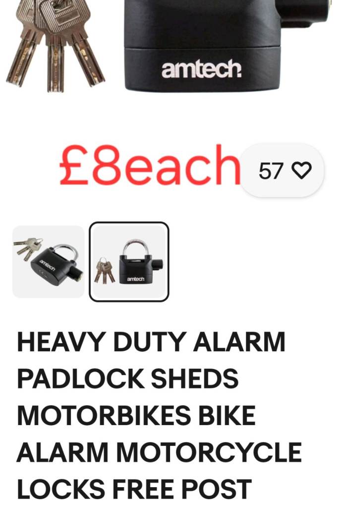 Alarm lock brand new good for garage doors sheds bikes 