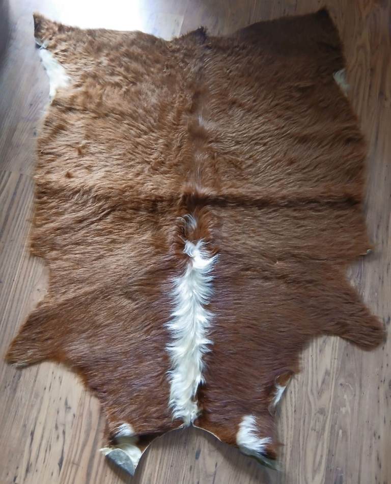 Vintage Brown Cow Hide from the 1970s 
