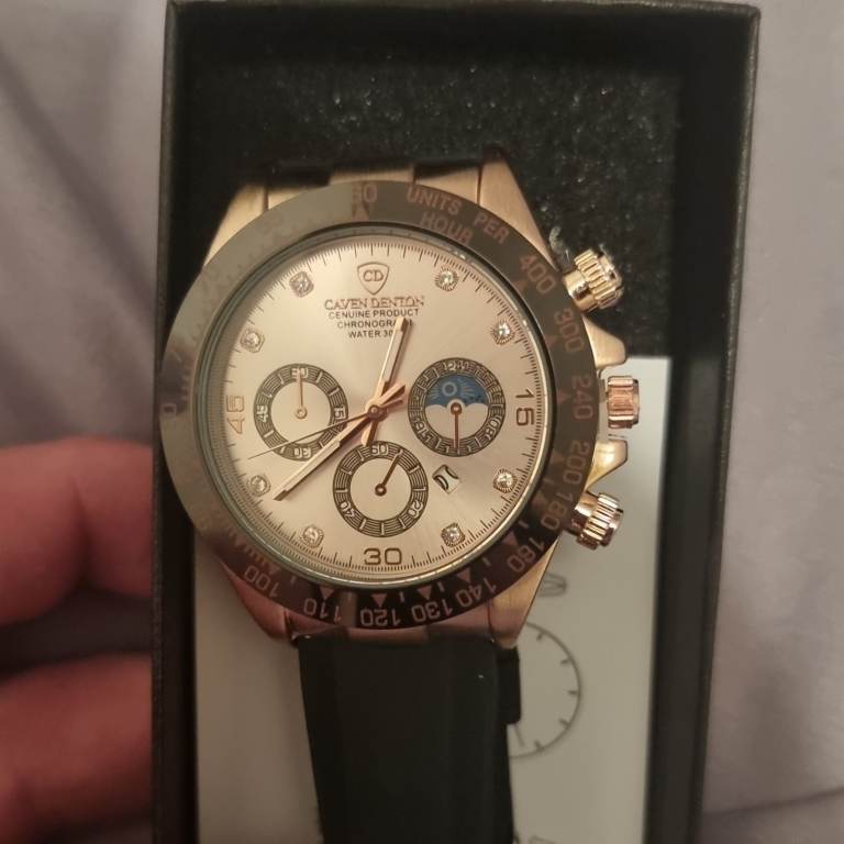CAVEN GENTON Gold Chronograph Watch – As Good As New