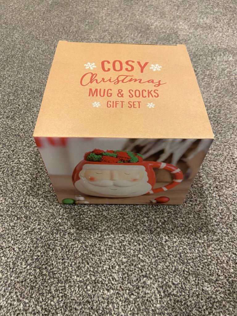 image for Cosy Christmas mug and socks gift set