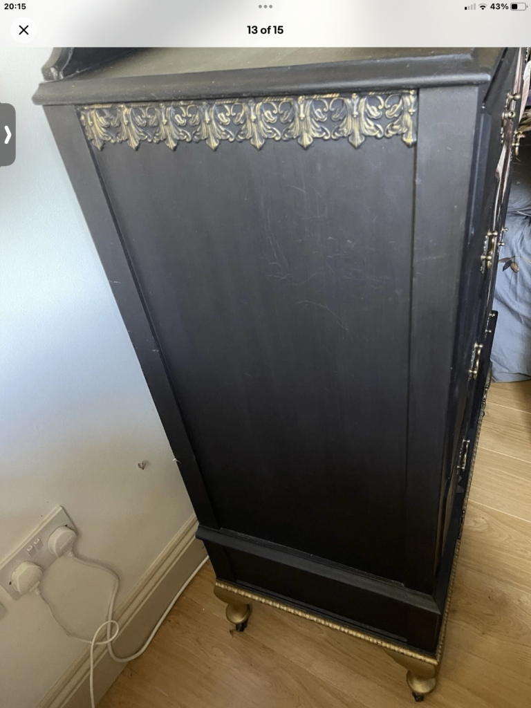 Chest Of Drawers Theme: “Serene Thoughts”  Upcycled Hand Painted