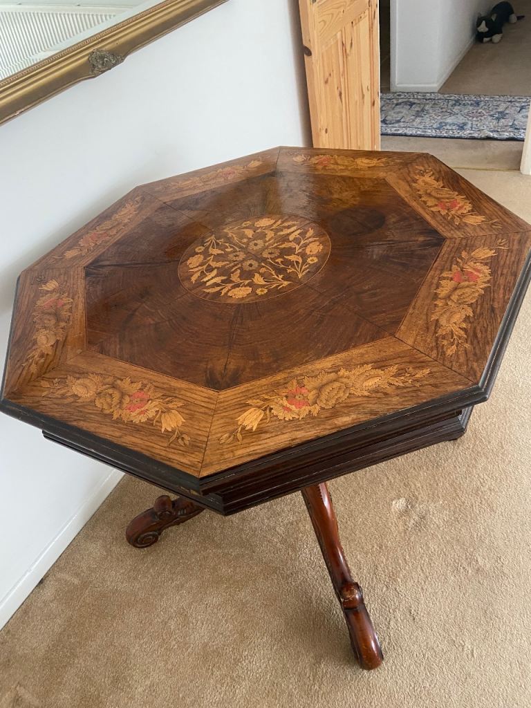 Beautiful mahogany marquetry centre table, £209.00 for Sale
