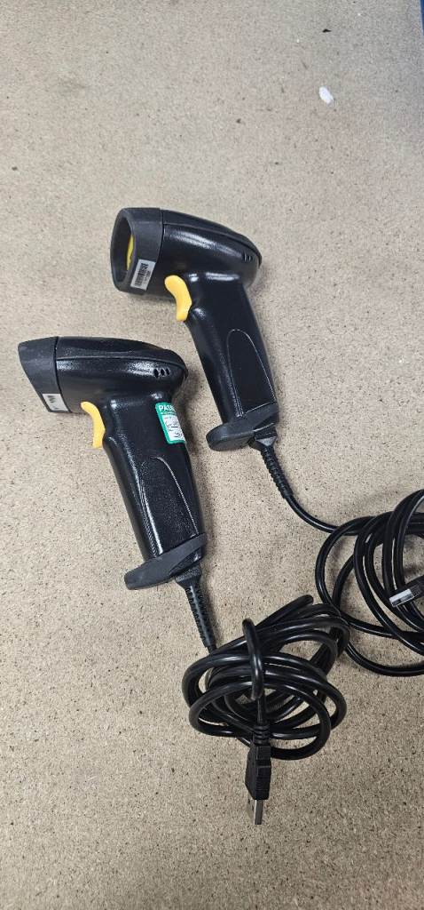 2 x Proster Handheld Laser Barcode Scanners