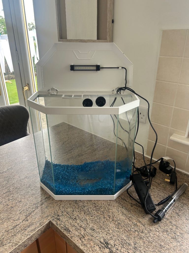 Fish tank, filter, heater and light 