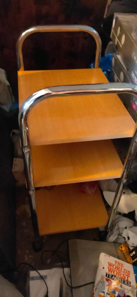 Wooden Kitchen trolley with wheels 