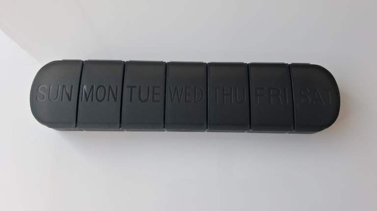 Weekly Pill Organizer, 7 Compartment Portable Pill Box