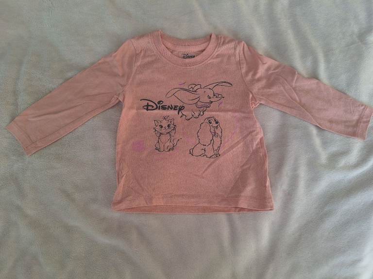 Disney Characters Long Sleeved Top Primark Size 9-12 Months 