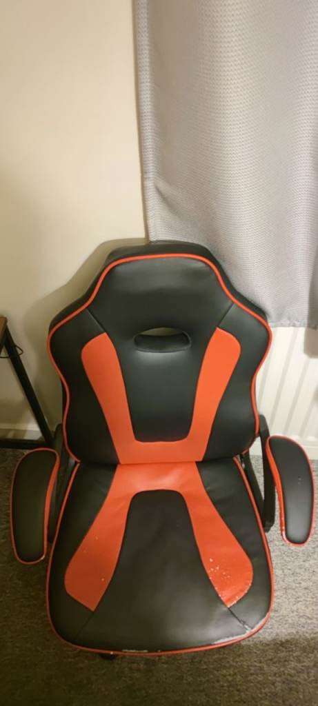 image for Black & Red Gaming Chair – swivel, height adjustable