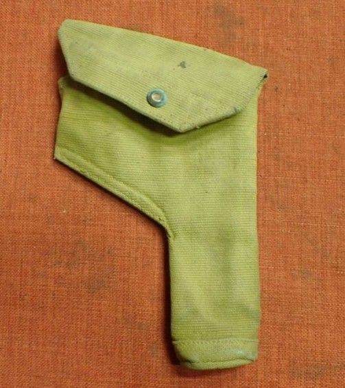 Vintage WW2 British Army 1941 Dated Webbing 37 Pattern Revolver Holster - Used no damage.