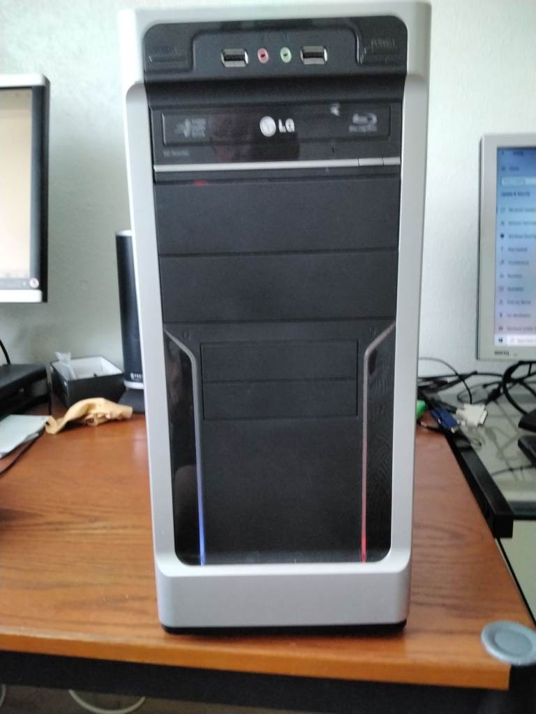 Custom tower PC, Windows10, AMD Phenom quad core, 4gb memory, 160gb drive SATA, Graphics card