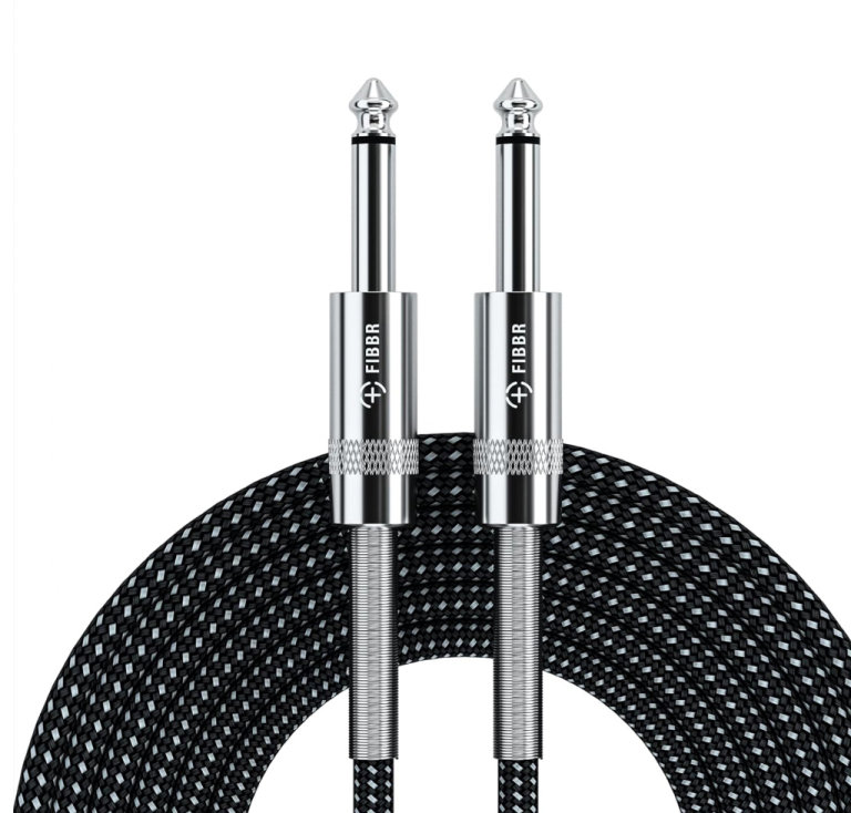 FIBBR Audio Cable 1M, TRS Audio Instrument Lead with Nylon Braided 
