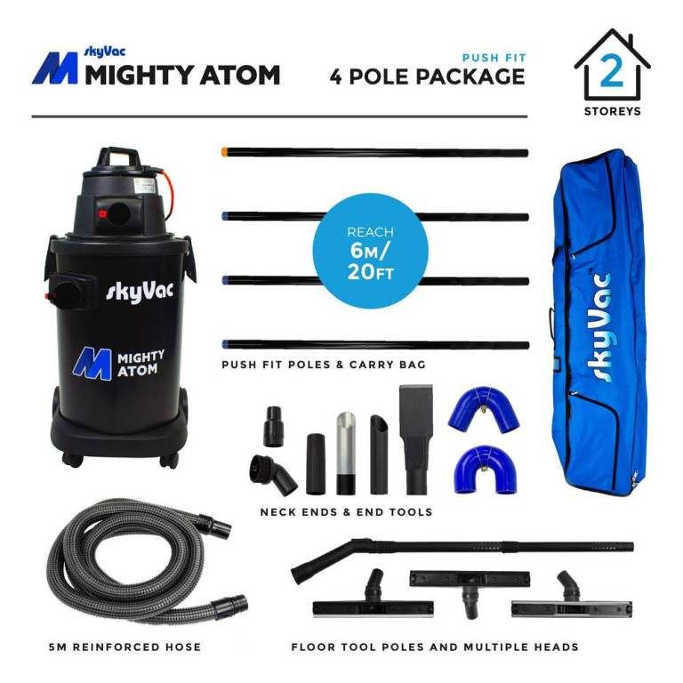 SkyVac Mighty Atom Gutter Vacuum