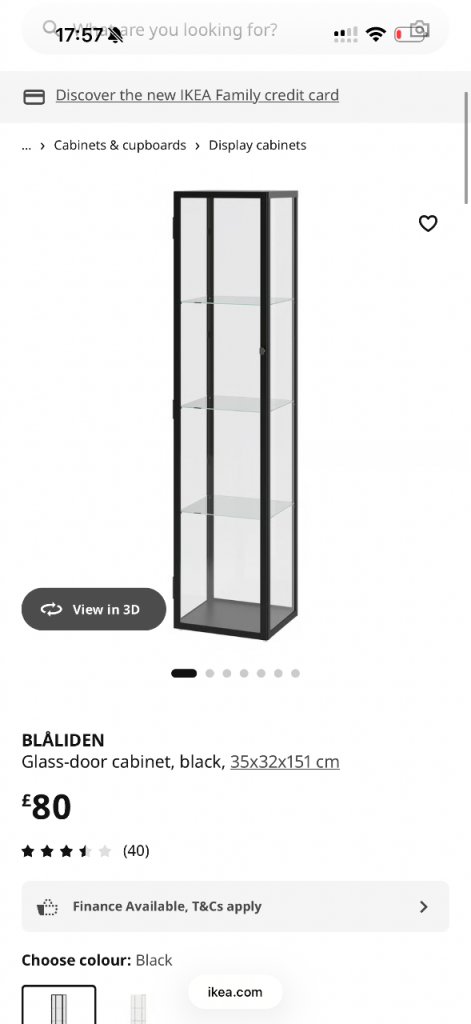 2x IKEA Glass Cabinets