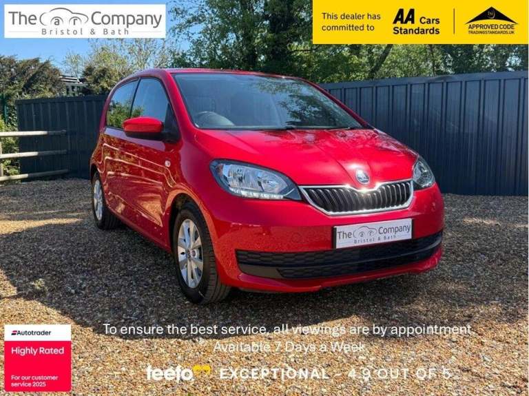 2019 Skoda Citigo 1.0 MPI GreenTech SE Euro 6 (s/s) 5dr HATCHBACK Petrol Manual