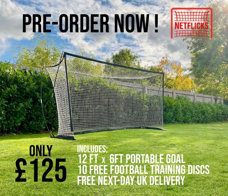 PORTABLE goals by NetFlicks, 12ft x 6ft