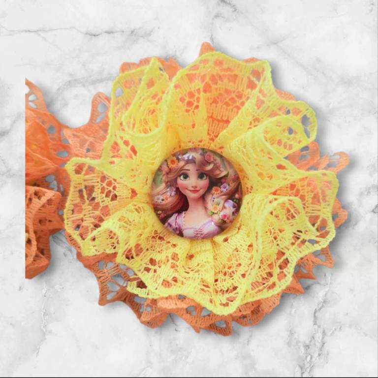 Disney hair bows «Rapunzel » ( 2 hair bows)