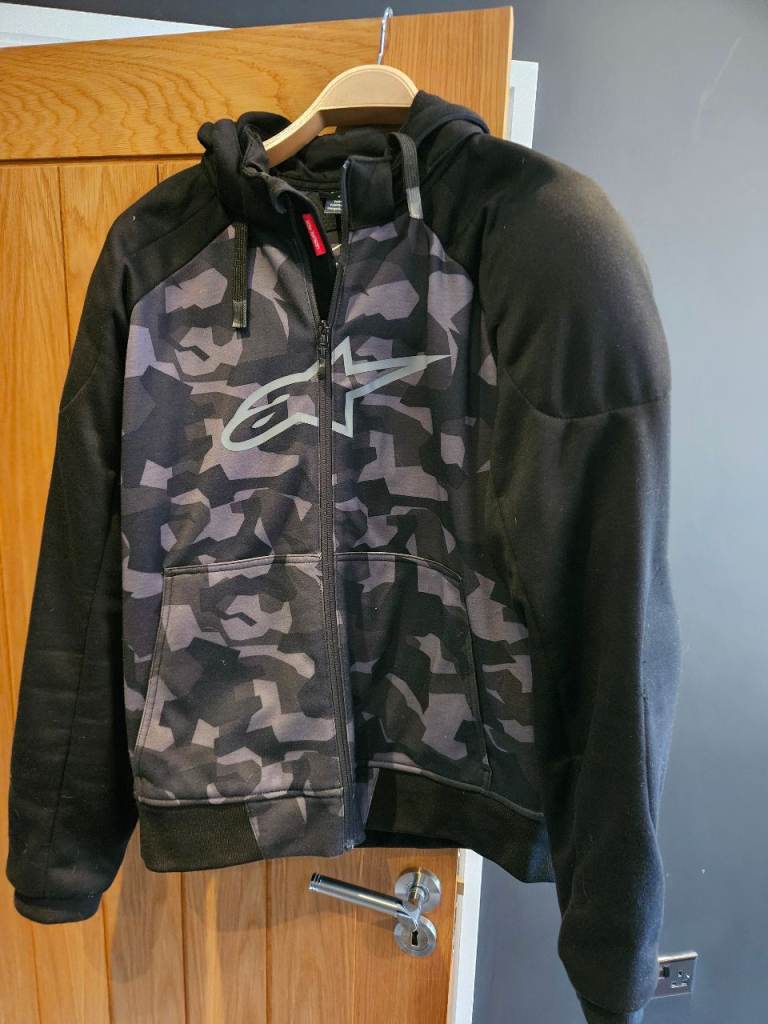 Alpinestars Armoured Riding Hoody (Rideout) – Black/Grey Camo – 2XL