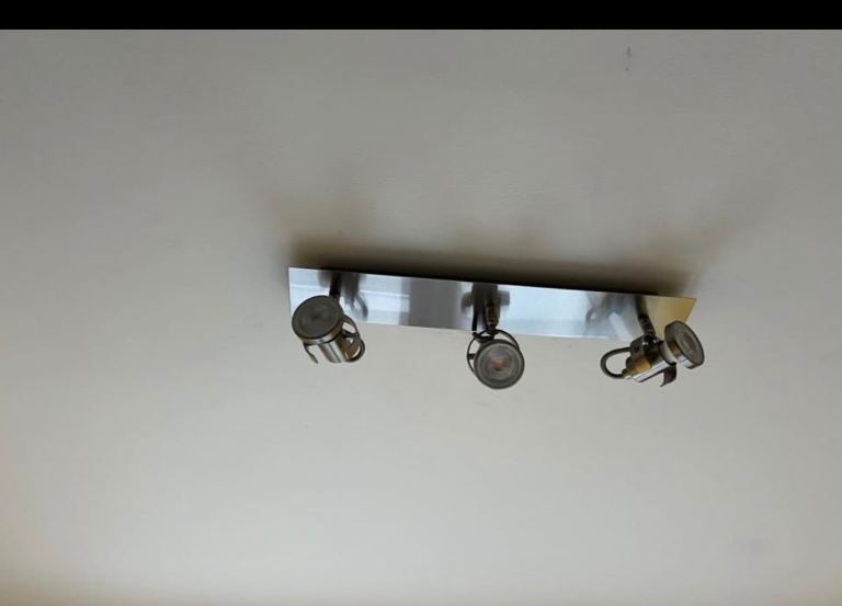 Arachne Satin Nickel Effect 3 Light Spotlight Ceiling Fitting- B and Q Used good